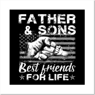 Father and Sons Best Friends for Life Family Matching Family Posters and Art